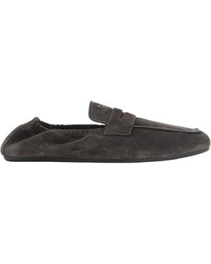 Prada Letter Loafers - Black