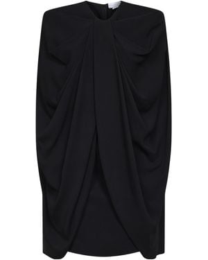 Stella McCartney V-Neck Draped Dress - Black