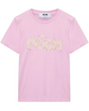MSGM Short-Sleeved T-Shirt - Pink