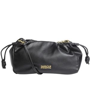 Barbour Drawstringclosure Leather Bag - Black
