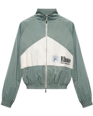 Rhude Sena Logo Printed Flight Jacket - Green