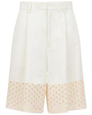 Marni Broderie Hem Bermuda Shorts - White