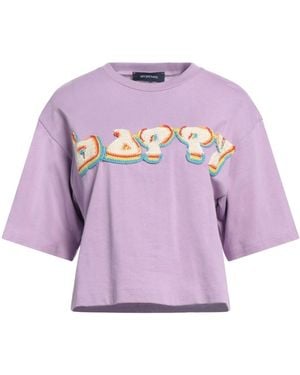Sportmax Minimalist Printed Tshirt - Purple