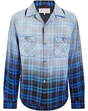 Maison Margiela Mmm Tartan Overshirt - Blue