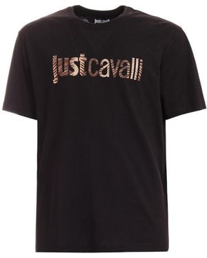 Just Cavalli Logo Print T-Shirt - Black