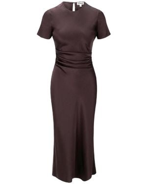 STAUD Marcel Draped Dress - Purple