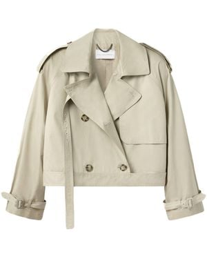 Stella McCartney Cropped Belt Detail Trench Jacket - Natural