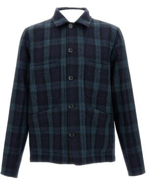 Paul Smith Ps Checked Shirt Jacket - Blue