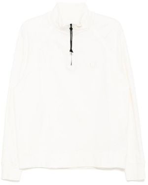 C.P. Company Stand-Up Collar Sweatshirt - White