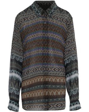 Dries Van Noten Long-Sleeved Shirt - Grey