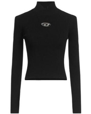 DIESEL Solid-Color Knitted Sweater - Black