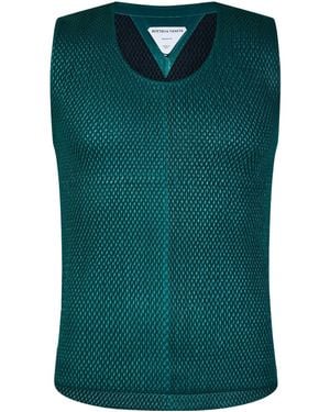 Bottega Veneta Solid Colour Leather Tailored Jacket - Green