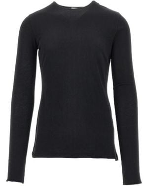 Entire studios Sheer Long Sleeve Knitted Top - Black
