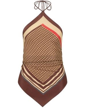 SIR. Cooper Scarf Top - Brown