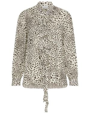 Marella Ruched Georgette Shirt - White