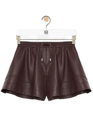 Loewe Elastic Drawstring Waist Shorts - Brown
