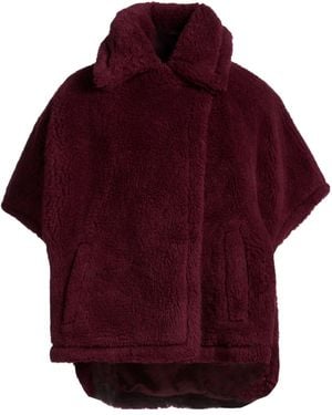 Max Mara Simple Teddy Fleece Coat - Red