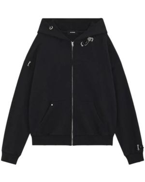 we11done Rose Piercing Zip-Up Hoodie - Black