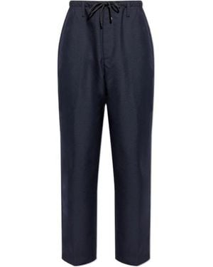 Dries Van Noten Drawstring Casual Trousers - Blue