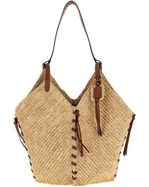 Isabel Marant Tampa Raffia Shoulder Bag - Metallic