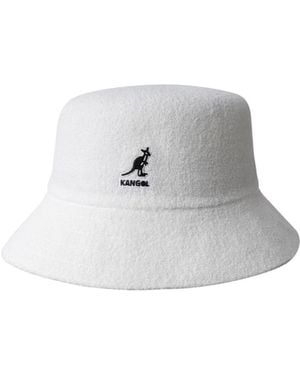 Kangol Logo Detail Fisherman Hat - White