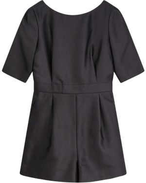 Max Mara Sandalo Boat Neck Open-Back Playsuit - Black