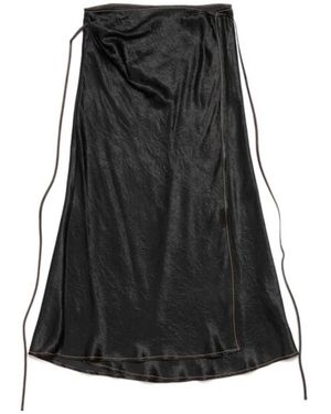 Acne Studios Satin Wrap Skirt - Black