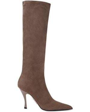 Loewe New Comic Two-Tone Knee-High Boots - Brown