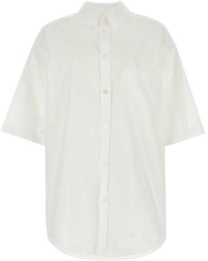 Balenciaga Bb Stencil Large Fit Shirt - White