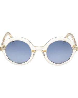 Moncler Eyewear Round Frame Sunglasses - Blue