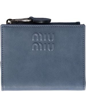 Miu Miu Small Leather Wallet - Blue