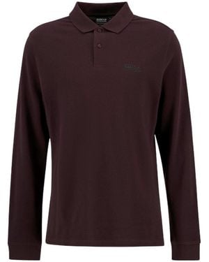 Barbour Long Sleeve Polo Shirt - Purple