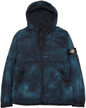 Stone Island Zip-Up Drawstring Jacket - Blue