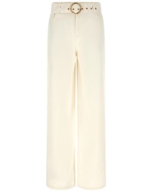 Twinset Belted Wide-Leg Jeans - White