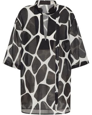 Valentino Giraffa Re-Edition Printed Short Dress - Black