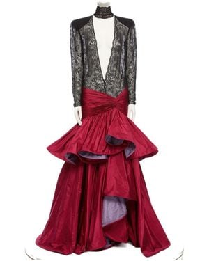 Valentino Long-Sleeved Dress - Red