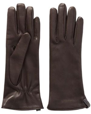 Brunello Cucinelli Leather Gloves - Brown
