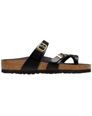 Birkenstock Mayari Buckled Flat Sandals - Brown