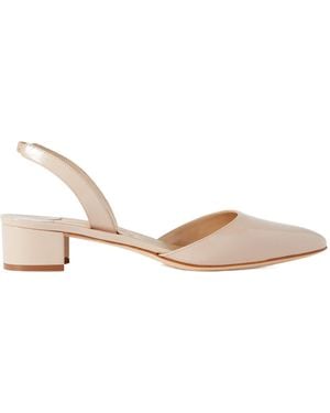 Manolo Blahnik Mirror-Legged High Heels - Natural