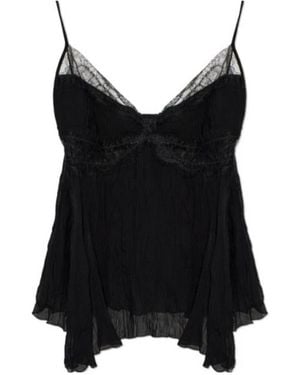 Blumarine Lace-Trim Top - Black