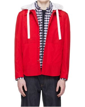 Thom Browne Hooded Ripstop Jacket - Red