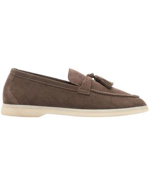SCAROSSO Leandra Tassel-Detailed Loafers - Brown