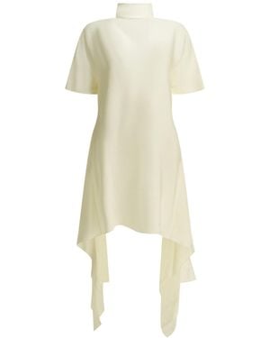 Alaïa Asymmetrical Short Dress - White