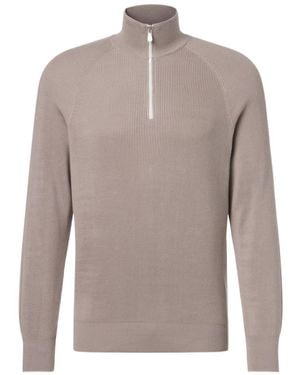 Brunello Cucinelli Cotton Half-Zip Sweater - Gray