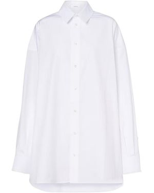 Wardrobe NYC Long-Sleeved Shirt Dress - White