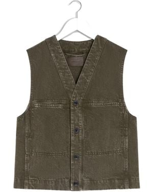 Lemaire Button-Up Gilet - Green
