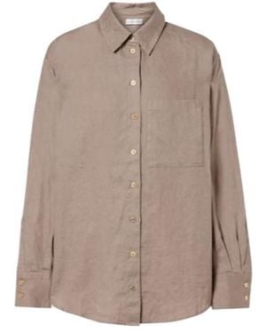 Heidi Klein Zakynthos Linen Shirt - Brown