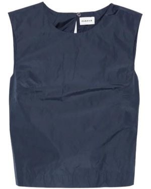 P.A.R.O.S.H. Round-Neck Sleeveless Top - Blue