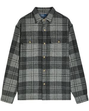 Polo Ralph Lauren Plaid Wool Overshirt - Grey