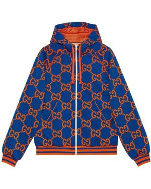Gucci Logo Casual Jacket - Blue